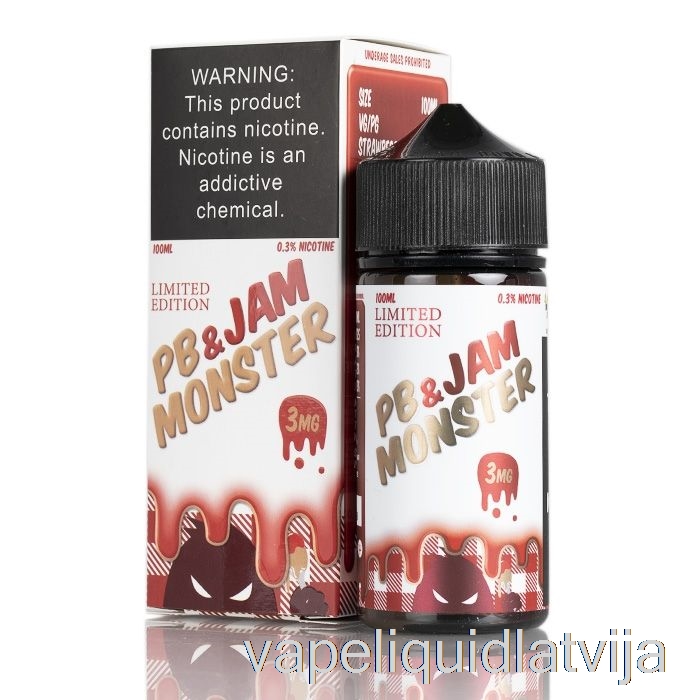 Zemeņu - Pb Un Ievārījuma Monstrs - 100ml 0mg Vape šķidrums